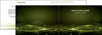 faire modele a imprimer depliant 2 volets  4 pages  fond vert structure en vert abstrait MLGI72399