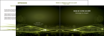 creation graphique en ligne depliant 2 volets  4 pages  fond vert structure en vert abstrait MLGI72401