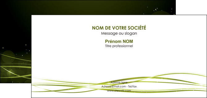 personnaliser maquette carte de correspondance fond vert structure en vert abstrait MLGI72421