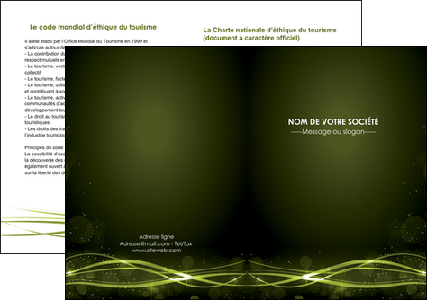 creer modele en ligne depliant 2 volets  4 pages  fond vert structure en vert abstrait MLGI72423