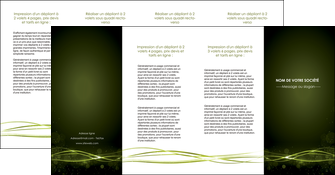 personnaliser maquette depliant 4 volets  8 pages  fond vert structure en vert abstrait MLGI72431