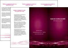 faire depliant 3 volets  6 pages  rose rose fushia couleur MLGI72461