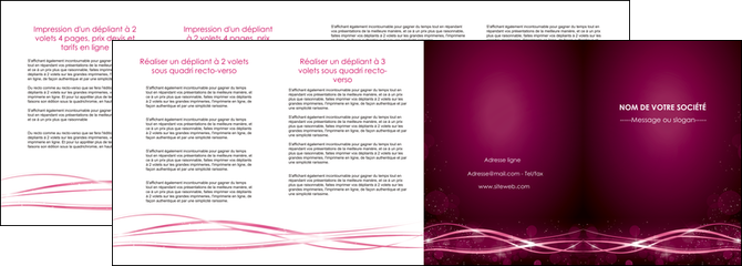 personnaliser modele de depliant 4 volets  8 pages  rose rose fushia couleur MIDBE72479