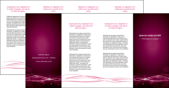 personnaliser modele de depliant 4 volets  8 pages  rose rose fushia couleur MIDBE72483