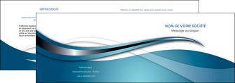 imprimerie depliant 2 volets  4 pages  web design bleu fond bleu couleurs froides MIF72793