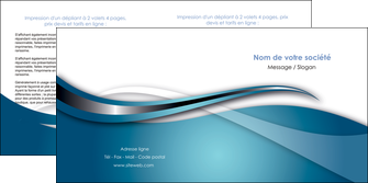 imprimerie depliant 2 volets  4 pages  web design bleu fond bleu couleurs froides MIF72807