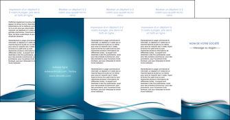 personnaliser modele de depliant 4 volets  8 pages  web design bleu fond bleu couleurs froides MIF72825