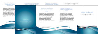 personnaliser maquette depliant 4 volets  8 pages  web design bleu fond bleu couleurs froides MIF72827