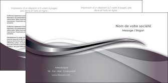 modele depliant 2 volets  4 pages  web design gris fond gris noir MLIGBE72981