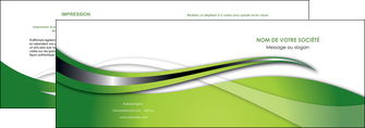 personnaliser maquette depliant 2 volets  4 pages  web design vert fond vert verte MIF73071