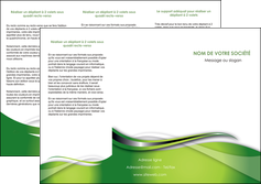 creation graphique en ligne depliant 3 volets  6 pages  web design vert fond vert verte MIF73081