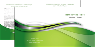 cree depliant 2 volets  4 pages  web design vert fond vert verte MIF73085