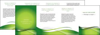 personnaliser maquette depliant 4 volets  8 pages  web design vert fond vert verte MIF73105