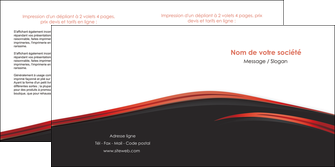 modele depliant 2 volets  4 pages  web design noir fond noir image de fond MLIG73241