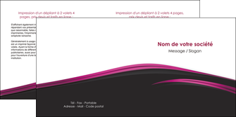 realiser depliant 2 volets  4 pages  noir fond noir image de fond MLIG73557