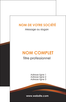 exemple carte de visite web design gris fond gris orange MIF73589