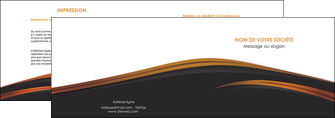 faire depliant 2 volets  4 pages  web design gris fond gris orange MIF73595