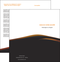 creer modele en ligne depliant 2 volets  4 pages  web design gris fond gris orange MIF73607