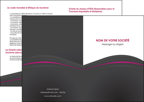 modele depliant 2 volets  4 pages  reseaux texture contexture structure MIDLU73643