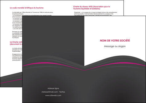 modele en ligne depliant 2 volets  4 pages  reseaux texture contexture structure MIDLU73677