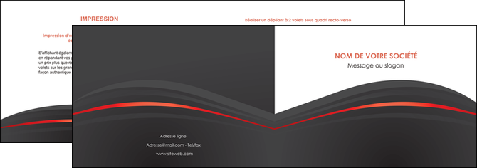 impression depliant 2 volets  4 pages  web design gris fond gris gris metallise MLGI73963