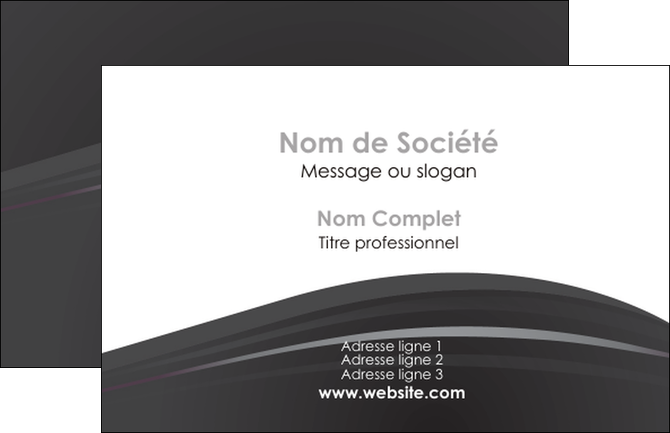 creation graphique en ligne carte de visite restaurant menu noir blanc MIDLU73999
