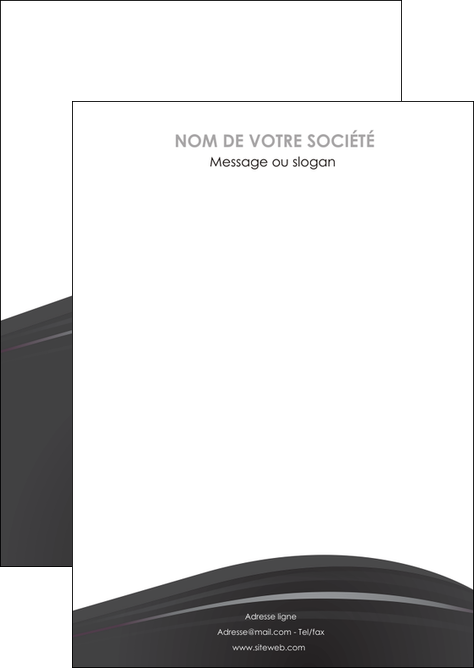 personnaliser maquette flyers restaurant menu noir blanc MIDLU74003