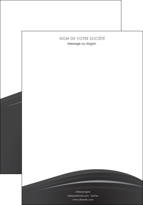 maquette en ligne a personnaliser affiche restaurant menu noir blanc MIDLU74005
