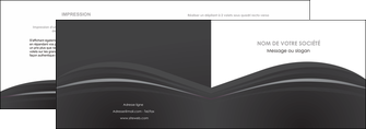 modele depliant 2 volets  4 pages  restaurant menu noir blanc MIDLU74015