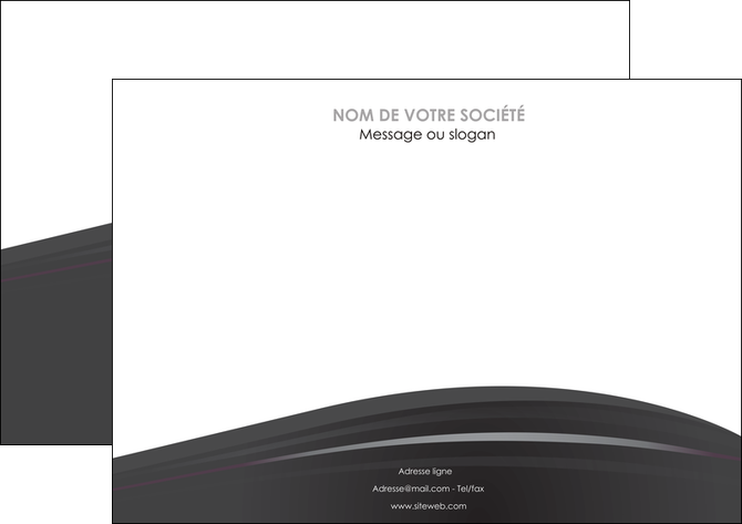 creer modele en ligne affiche restaurant menu noir blanc MIDLU74021