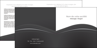 faire modele a imprimer depliant 2 volets  4 pages  restaurant menu noir blanc MIDLU74029