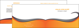 cree depliant 2 volets  4 pages  orange fond orange couleur MLIG74449