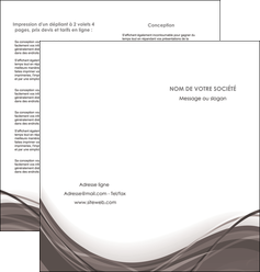 modele depliant 2 volets  4 pages  web design gris fond gris abstrait MIF74581