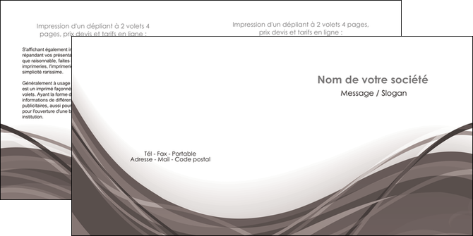 personnaliser modele de depliant 2 volets  4 pages  web design gris fond gris abstrait MLGI74583