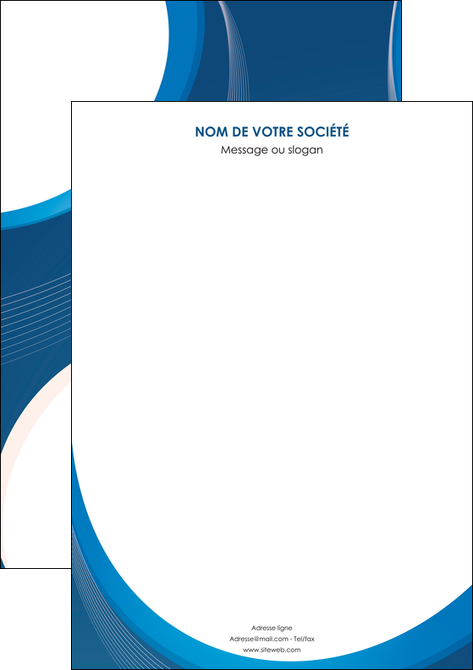 personnaliser modele de affiche web design bleu fond bleu couleurs froides MIDLU74607