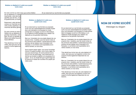 cree depliant 3 volets  6 pages  web design bleu fond bleu couleurs froides MIDLU74631