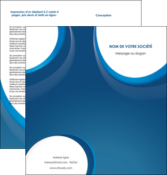personnaliser modele de depliant 2 volets  4 pages  web design bleu fond bleu couleurs froides MIDLU74633