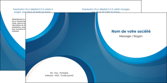 imprimer depliant 2 volets  4 pages  web design bleu fond bleu couleurs froides MIDLU74635