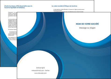 modele depliant 2 volets  4 pages  web design bleu fond bleu couleurs froides MIDLU74645