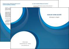 modele depliant 2 volets  4 pages  web design bleu fond bleu couleurs froides MIDLU74645