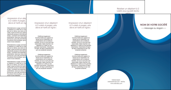creer modele en ligne depliant 4 volets  8 pages  web design bleu fond bleu couleurs froides MIDLU74651