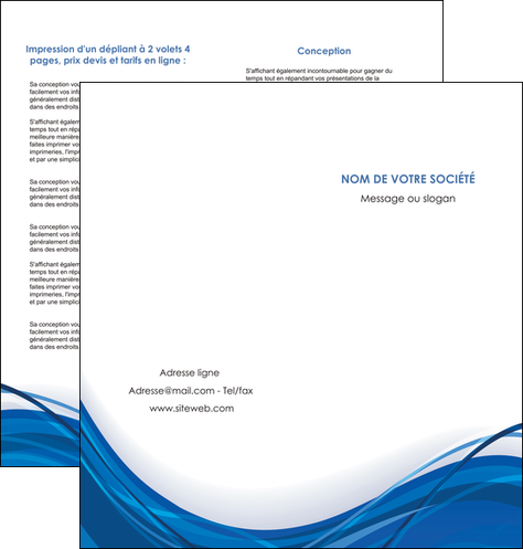 exemple depliant 2 volets  4 pages  web design bleu fond bleu couleurs froides MLGI74685