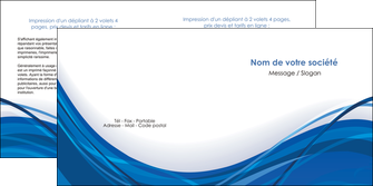 cree depliant 2 volets  4 pages  web design bleu fond bleu couleurs froides MLGI74687