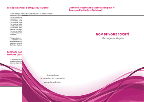 creer modele en ligne depliant 2 volets  4 pages  violet fond violet mauve MLIGLU74715