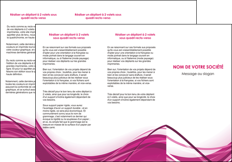 personnaliser modele de depliant 3 volets  6 pages  violet fond violet mauve MLIGLU74735
