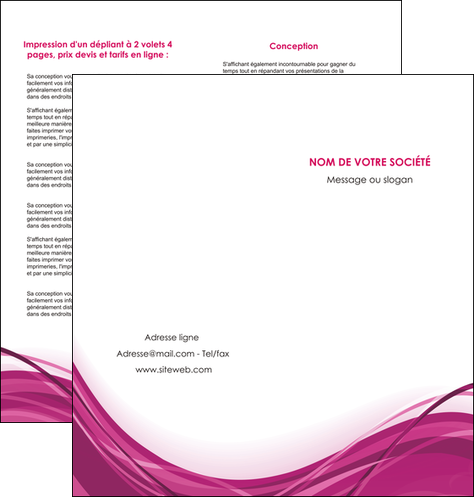 impression depliant 2 volets  4 pages  violet fond violet mauve MIS74737