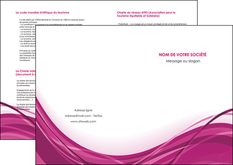 modele en ligne depliant 2 volets  4 pages  violet fond violet mauve MLIGLU74749