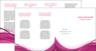personnaliser modele de depliant 4 volets  8 pages  violet fond violet mauve MLIG74755