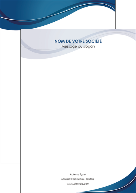 cree flyers web design bleu fond bleu courbes MFLUOO74817