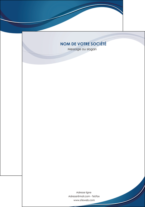 faire modele a imprimer affiche web design bleu fond bleu courbes MFLUOO74821